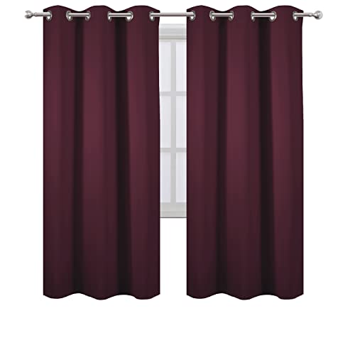 Burgundy Red Blackout Curtains (Burgundy Red / 42"W x 72"L (Pack of 2))