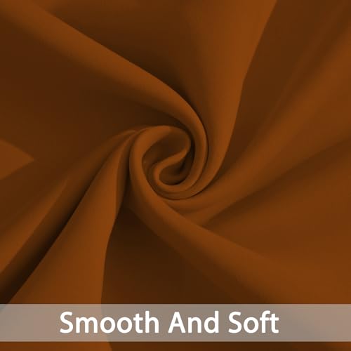 Room Darkening Curtains 52x84 inch Length Burnt Orange (Burnt Orange / 52"W x 84"L (Pack of 2))