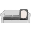 Super Stretch Couch Cushion Covers Sofa Cushion Slipcovers Jacquard Fabric Individual Seat Couch Slipcover Sets for Pets with Elastic Bottom (Dove)