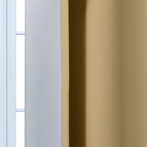 Ombre Curtains Beige and Greyish White for Living Room (52"W x 84"L (Pack of 2) / Beige)
