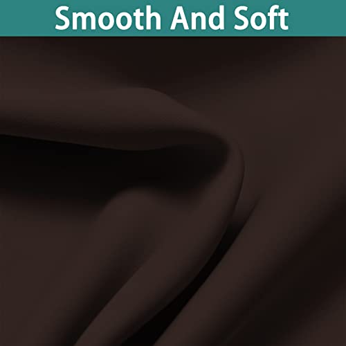 Chocolate Brown Blackout Curtains 84 Inches Long 70" Wide (70"W x 84"L (Pack of 2) / Chocolate Brown)