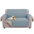 Loveseat Sofa Cover for 2 Cushion Couch (Light Blue/Beige / 45''loveseat-small)