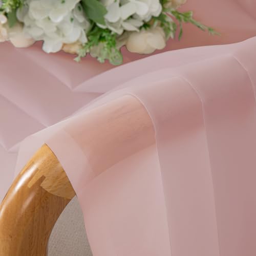 Blush Sheer Curtains 84 Inches Long (Blush / 59"W x 84"L (Pack of 2))