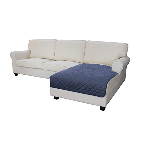 Sectional Couch Covers for Dogs L Shape Sofa Cover Reversible Sofa Slipcover Chaise Lounge Cover Furniture Protector Cover for Pets Dog Cat (42" x 68" / Dark Blue/Dark Blue)