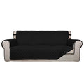 Reversible Quilted Couch Covers for Dogs Oversized Sofa Cover 78” (X-Large / Black/Black)