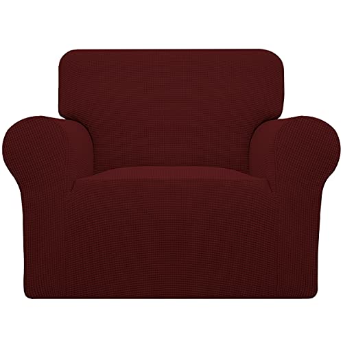 Stretch Chair Slipcover with Arm Washable Wine (Small Chair / Wine)
