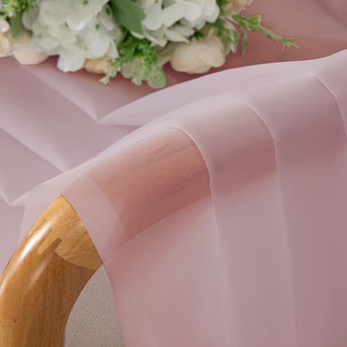 Blush Pink Sheer Curtains 108 Inches Long 2 Panels (Blush / 42"W x 108"L (Pack of 2))