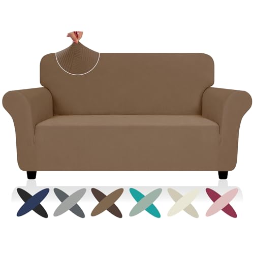 Super Stretch Loveseat Covers (- Light Coffee / Medium (57"-70"))