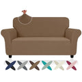 Super Stretch Loveseat Covers (- Light Coffee / Medium (57"-70"))