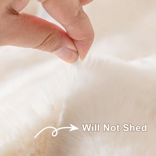 White Sofa Covers Dog Couch Cover Rabbit Plush L Shaped Couch Covers Faux Fur Sofa Slipcovers for 3 Seat Cushion Couches Shaggy Couch Cover Blanket Washable Thick Soft (71" x 118" / Z-plush:white)