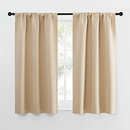 Biscotti Beige Blackout Curtains for Window 34" w x 54" L 2 Panels (Biscotti Beige / 34"W x 54"L (Pack of 2))