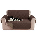 Loveseat Couch Cover for Dogs (Chocolate/Taupe / Loveseat - Small (45"))
