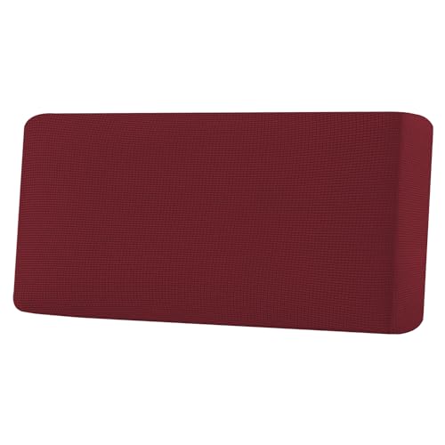 Super Stretch Individual Seat Cushion Covers Sofa Covers Couch Cushion Covers Slipcover Sets Thick Jacquard Textured Twill Fabric (Wine/Burgundy / 1 Cushion Sofa)