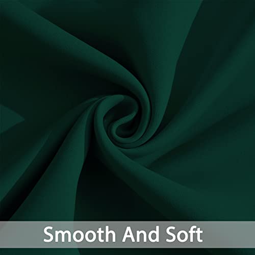 Room Darkening Curtains 42x63 inch Length Dark Green (Dark Green / 42"W x 63"L (Pack of 2))