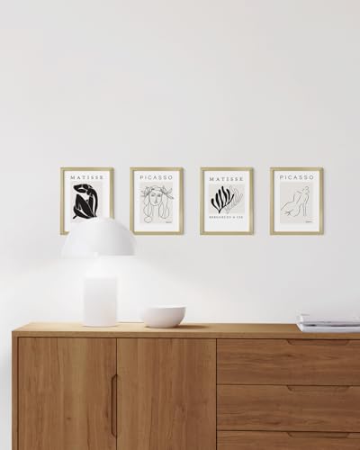 6x8 Gold Metal Picture Frames (Set of 04 / Gold Metal / 6x8 in)