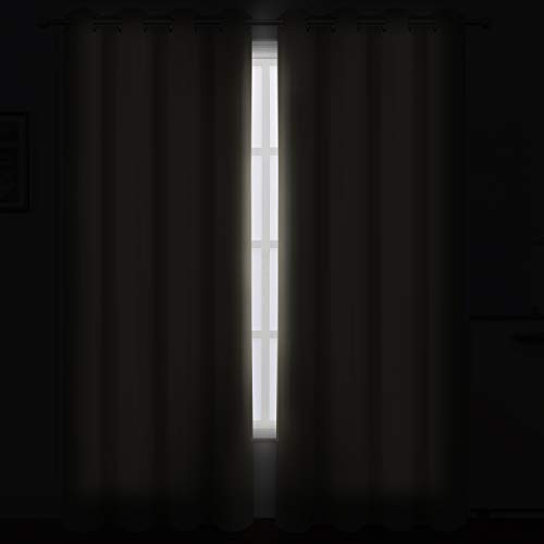 Blackout Curtains 52 x 84 Inch Long Beige Curtains Set of 2 Panels Room Darkening Curtains for Bedroom and Living Room (Beige / 52"W x 84"L (Pack of 2))