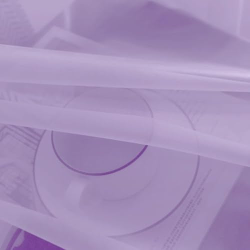 Sheer Voile Window Treatment Rod Pocket Curtain Panels for Kitchen Bedroom Living Room Drapes Sunlight Filtering Privacy Semi Home Decor Assorted (Lavender / 52"W x 90"L (Pack of 2))
