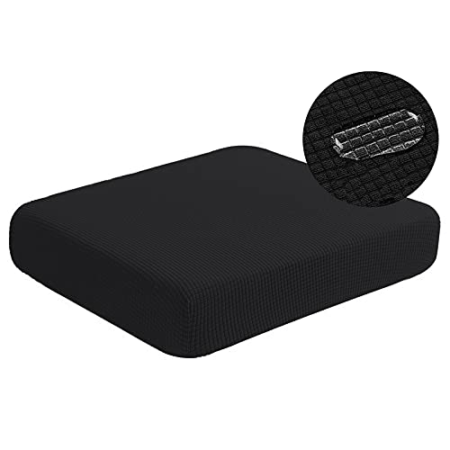 Water Repellent Sofa Cushion Slipcovers (Medium / Black)