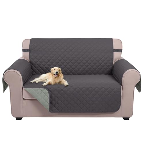 Loveseat Sofa Cover for 2 Cushion Couch (Dark Grey/Light Grey / 45''loveseat-small)