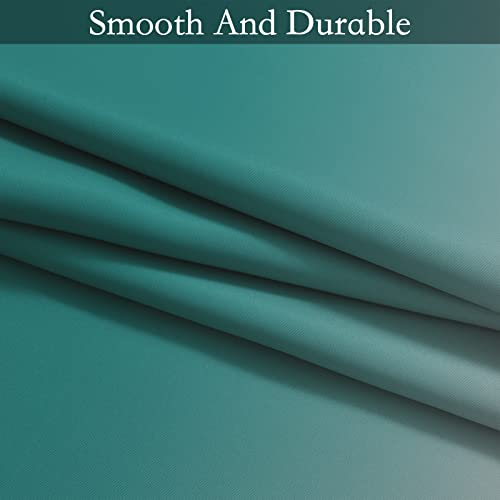 Ombre Teal to Grey White Curtains for Living Room 52Wx54L (52"W x 54"L (Pack of 2) / Teal)