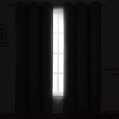 Grey Thermal Blackout Curtains (Grey / 38"W x 84"L (Pack of 2))