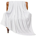 Fleece Blanket Soft Plush Throw for Couch White 50"x60" (White / Throw(50"x60"))