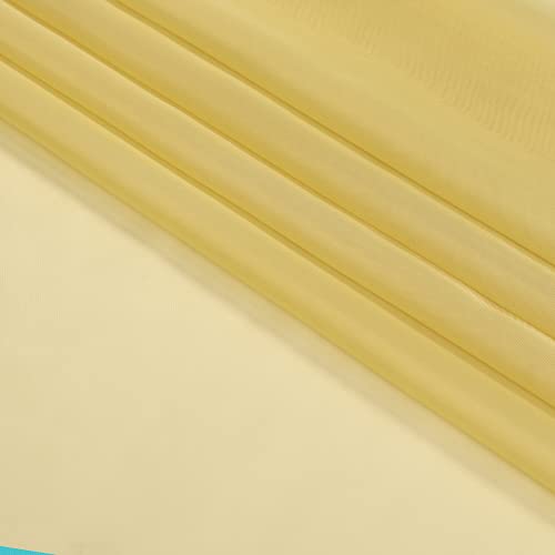 Gold Sheer Curtains 96 Inch Length 2 Panels Set (Yellow / 42"W x 96"L (Pack of 2))