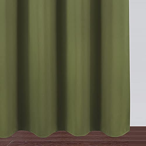 Olive Green Thermal Blackout Curtains (Olive Green / 52"W x 108"L (Pack of 2))