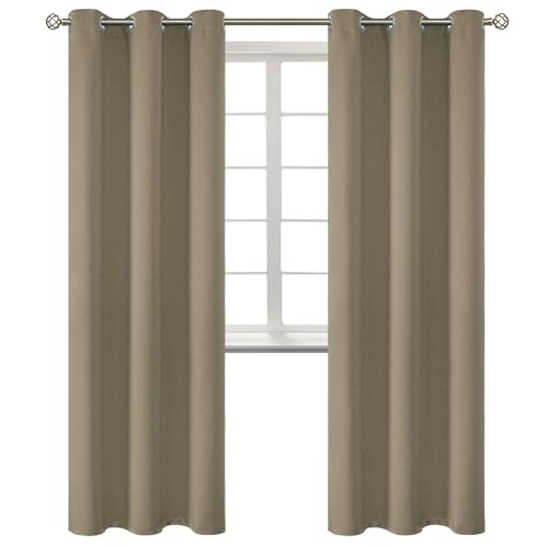 Cocoa Room Darkening Curtains 84 Inch for Living Room (Cocoa / 42"W x 84"L (Pack of 2))