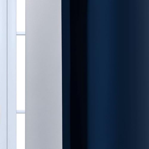 Ombre Curtains Blue and Greyish White for Living Room (52"W x 45"L (Pack of 2) / Blue)