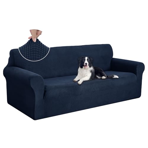 Oversized Stretch Couch Cover Slipcover (Navy / Xl Sofa)