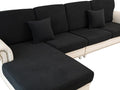 Couch Cushion Covers Seat Cushion Cover Stretch Couch Cover Separate Sectional Sofa Slipcovers Furniture Protector (Black / 3PC Seat Cover or Backrest)