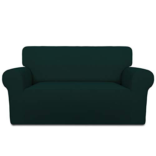 Stretch Loveseat Covers Fleece Couch Covers for Sofa Deep Teal (Medium Loveseat / Deep Teal)