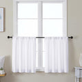 Ava Pure White Curtains 30 Inches Long 2 Panels (Pure White / 30"W x 30"L (Pack of 2))