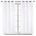 Short Curtains for Small Window 54 Inch Long (Pure White / 52"W x 54"L (Pack of 2))