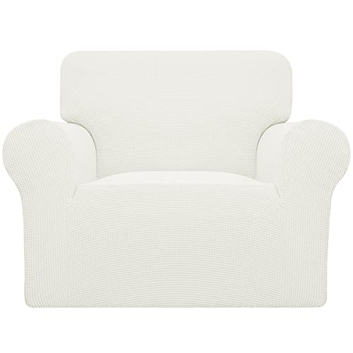 Stretch Chair Slipcover with Arm Washable Cream (Small Chair / Cream)