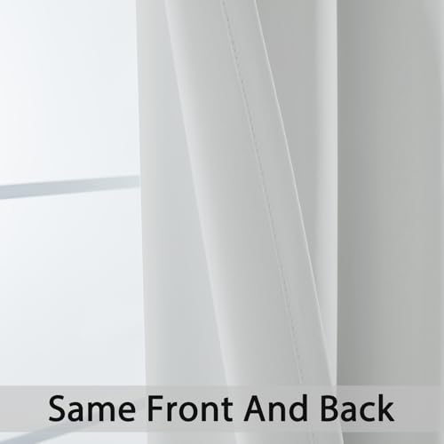 Blackout Curtains 38x84 inch Greyish White Thermal Drapes (Greyish White / 38"W x 84"L (Pack of 1))