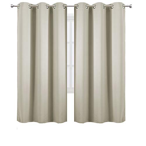 Light Beige Thermal Blackout Curtains (Light Beige / 42"W x 72"L (Pack of 2))