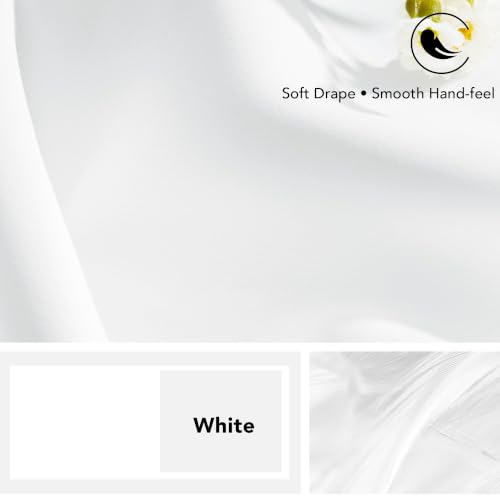Blackout Curtains for Bedroom (Pure White / 52"W x 72"L (Pack of 2))