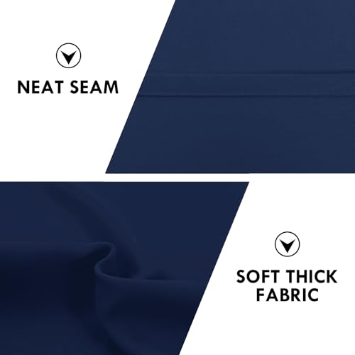 Blackout Curtains for Bedroom 42 x 84 Inch Long Navy Blue 2 Panels (Navy Blue / 42"W x 84"L (Pack of 2))