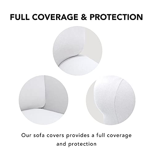 Stretch Couch Covers for Sofa 4 Seater Slipcovers White (XX-Large 4-Seater Sofa / White)