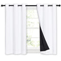 White Blackout Curtains for Kitchen 42" Wide x 45" Long 2 Panels (Pure White / 42"W x 45"L (Pack of 2))