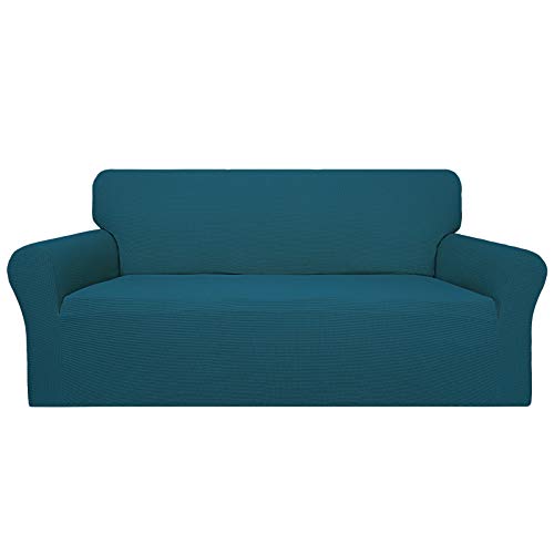 100% Waterproof Couch Cover (Peacock Blue / Oversized Sofa)