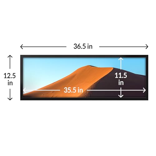 12x36 Picture Frame for Wall Display (Black / 12x36)