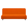 Stretch Futon Cover Armless Bed Slipcover (Orange / Futon)