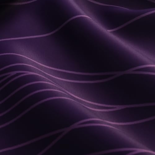Purple and Greyish White Ombre Blackout Curtains for Bedroom 36 Inches Long (Purple and Greyish White / 52"W x 36"L (Pack of 2))