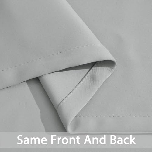 Room Darkening Curtains 42x72 inch Length Light Grey (Light Grey / 42"W x 72"L (Pack of 2))