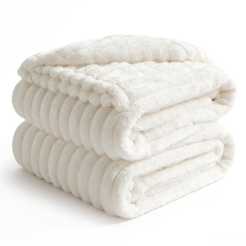 Ribbe Blankets Queen Size for Bed (Cream / Queen(90"x90"))