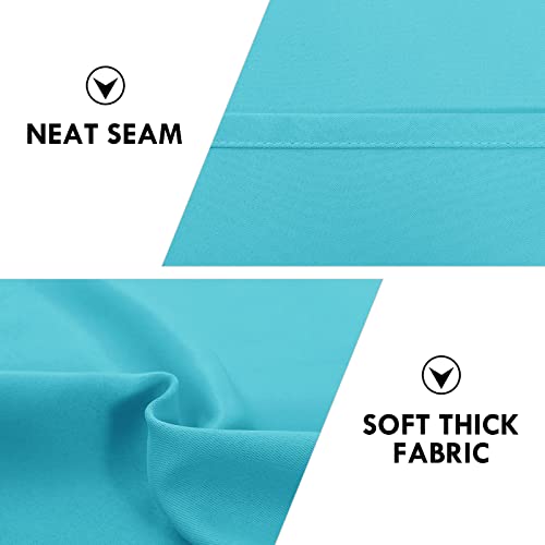 Wide Blackout Curtains for Bedroom Living Room 60 x 63 Inch Turquoise (Turquoise / 60"W x 63"L (Pack of 2))