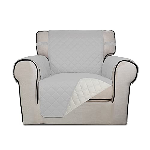 Reversible Chair Sofa Cover Dog Couch Covers for Sofa (Small / Light Gray/Ivory)